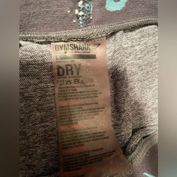 Gymshark Flex Leggings - Charcoal Marl/Dusky Teal size S - Picture 8 of 8